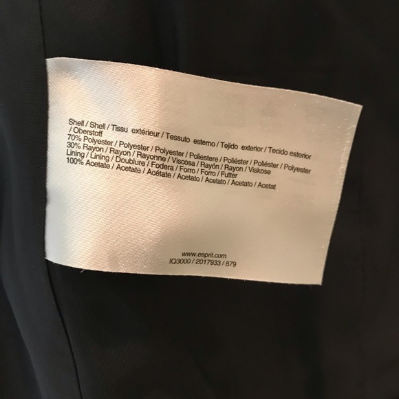 NWOT Esprit tailored black blazer - Picture 3 of 6